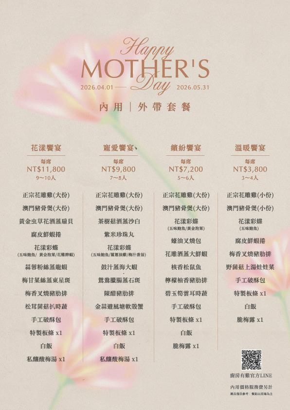 廚房有雞粵菜餐廳-母親節 - 「廚房有雞」早鳥預定內用優惠開跑囉....